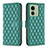 Leather Case Stands Flip Cover Holder B11F for Motorola Moto Edge (2023) 5G Green