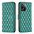 Leather Case Stands Flip Cover Holder B11F for OnePlus Nord N20 SE Green