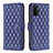 Leather Case Stands Flip Cover Holder B11F for OnePlus Nord N200 5G Blue