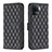 Leather Case Stands Flip Cover Holder B11F for Oppo F19 Pro Black