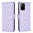 Leather Case Stands Flip Cover Holder B11F for Oppo Reno5 Z 5G Purple