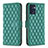 Leather Case Stands Flip Cover Holder B11F for Oppo Reno7 5G Green
