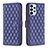 Leather Case Stands Flip Cover Holder B11F for Samsung Galaxy A23 5G Blue