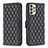Leather Case Stands Flip Cover Holder B11F for Samsung Galaxy A33 5G Black