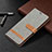 Leather Case Stands Flip Cover Holder B11F for Samsung Galaxy S21 Ultra 5G Gray