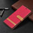 Leather Case Stands Flip Cover Holder B11F for Samsung Galaxy S21 Ultra 5G Red
