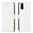 Leather Case Stands Flip Cover Holder B11F for Vivo Y12s White