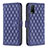 Leather Case Stands Flip Cover Holder B11F for Vivo Y20 Blue