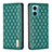 Leather Case Stands Flip Cover Holder B11F for Xiaomi Redmi 11 Prime 5G Green