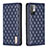 Leather Case Stands Flip Cover Holder B11F for Xiaomi Redmi Note 11 SE 5G Blue