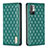 Leather Case Stands Flip Cover Holder B11F for Xiaomi Redmi Note 11 SE 5G Green