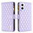 Leather Case Stands Flip Cover Holder B12F for OnePlus Nord N20 5G Purple