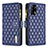 Leather Case Stands Flip Cover Holder B12F for Oppo A95 4G Blue