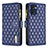 Leather Case Stands Flip Cover Holder B12F for Oppo Reno7 5G Blue