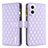 Leather Case Stands Flip Cover Holder B12F for Oppo Reno7 Lite 5G Purple