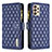 Leather Case Stands Flip Cover Holder B12F for Samsung Galaxy A33 5G Blue
