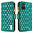 Leather Case Stands Flip Cover Holder B12F for Samsung Galaxy A51 4G Green