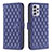 Leather Case Stands Flip Cover Holder B12F for Samsung Galaxy A52 5G Blue