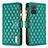 Leather Case Stands Flip Cover Holder B12F for Samsung Galaxy A71 5G Green