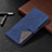 Leather Case Stands Flip Cover Holder B12F for Samsung Galaxy S22 5G Blue