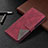 Leather Case Stands Flip Cover Holder B12F for Samsung Galaxy S22 5G Red