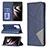 Leather Case Stands Flip Cover Holder B12F for Samsung Galaxy S22 Ultra 5G