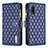 Leather Case Stands Flip Cover Holder B12F for Vivo Y30 Blue