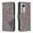Leather Case Stands Flip Cover Holder B12F for Xiaomi Mi 12 Pro 5G Gray