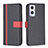 Leather Case Stands Flip Cover Holder B13F for OnePlus Nord N20 5G Black