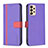 Leather Case Stands Flip Cover Holder B13F for Samsung Galaxy A33 5G Purple