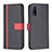 Leather Case Stands Flip Cover Holder B13F for Vivo Y20s Black