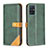 Leather Case Stands Flip Cover Holder B14F for Samsung Galaxy A51 4G Green