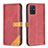 Leather Case Stands Flip Cover Holder B14F for Samsung Galaxy A51 4G Red