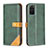 Leather Case Stands Flip Cover Holder B14F for Samsung Galaxy S20 Plus 5G Green