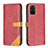 Leather Case Stands Flip Cover Holder B14F for Samsung Galaxy S20 Plus 5G Red