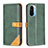 Leather Case Stands Flip Cover Holder B14F for Xiaomi Mi 11X Pro 5G Green