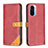 Leather Case Stands Flip Cover Holder B14F for Xiaomi Mi 11X Pro 5G Red
