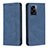 Leather Case Stands Flip Cover Holder B15F for OnePlus Nord N300 5G Blue