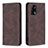 Leather Case Stands Flip Cover Holder B15F for Oppo A74 4G Brown