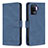 Leather Case Stands Flip Cover Holder B15F for Oppo A94 4G Blue
