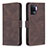 Leather Case Stands Flip Cover Holder B15F for Oppo A94 4G Brown