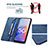 Leather Case Stands Flip Cover Holder B15F for Oppo Reno7 Z 5G