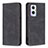 Leather Case Stands Flip Cover Holder B15F for Oppo Reno7 Z 5G Black