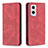 Leather Case Stands Flip Cover Holder B15F for Oppo Reno8 Lite 5G Red