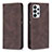 Leather Case Stands Flip Cover Holder B15F for Samsung Galaxy A23 5G Brown