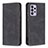 Leather Case Stands Flip Cover Holder B15F for Samsung Galaxy A33 5G Black