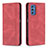 Leather Case Stands Flip Cover Holder B15F for Samsung Galaxy M52 5G Red