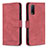 Leather Case Stands Flip Cover Holder B15F for Vivo Y20 Red