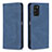 Leather Case Stands Flip Cover Holder B15F for Xiaomi Poco M3 Blue