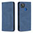 Leather Case Stands Flip Cover Holder B15F for Xiaomi Redmi 9C Blue